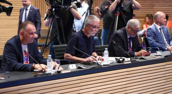 19.06.2024., Zagreb - Predsjednik Vlade Andrej Plenkovic sudjelovao na sjednici Gospodarsko-socijalnoga vijeca u Nacionalnoj i sveucilisnoj knjiznici. Kresimir Sever. Photo: Matija Habljak/PIXSELL