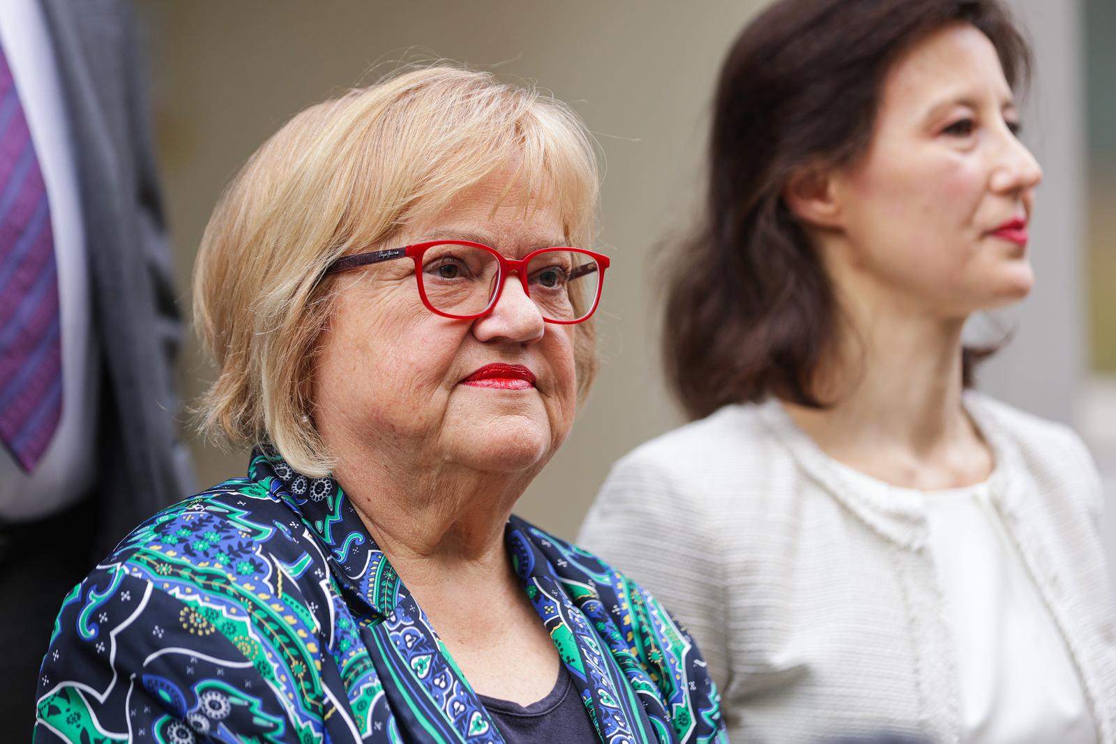 22.03.2024., Zagreb - Predstavljanje koalicije Rijeke pravde u sredisnjici SDP-a. Anka Mrak Taritas. Photo: Luka Stanzl/PIXSELL