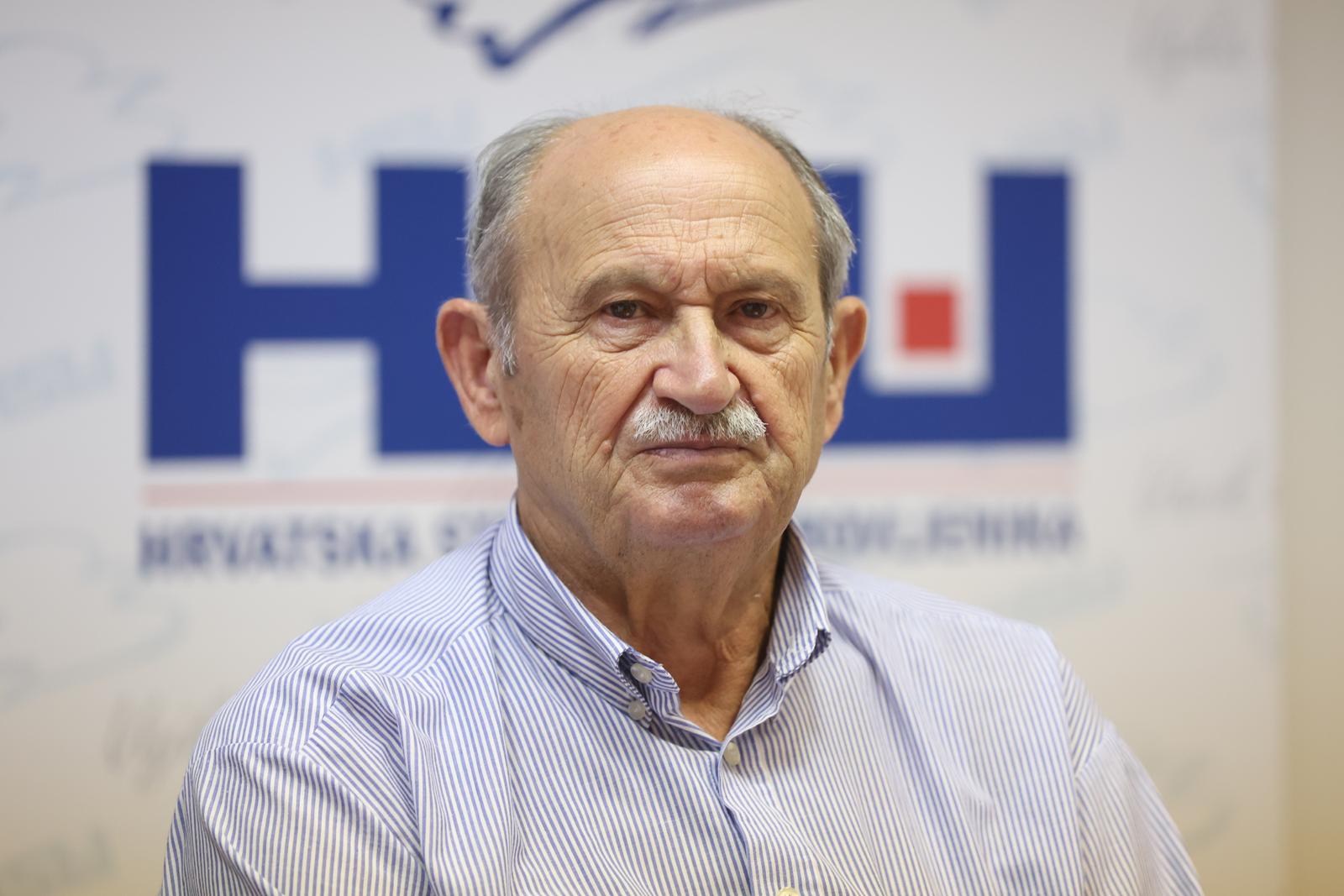22.05.2024., Zagreb - Konferencija za medije Hrvatske stranke umirovljenika na temu: Uloga i znacaj rekreacije u zivotu osoba starije zivotne dobi. Veselko Gabricevic.  Photo: Goran Stanzl/PIXSELL