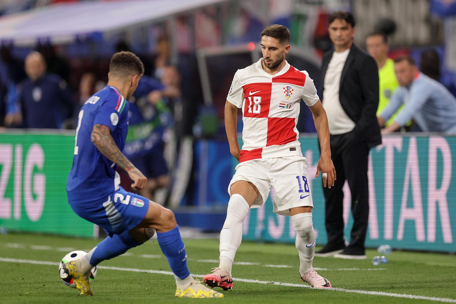 25.06.2024., stadion Leipzig, Leipzig, Njemacka - Europsko prvenstvo 2024., skupina B, 3. kolo, Hrvatska - Italija.  Photo: Luka stanzl/PIXSELL