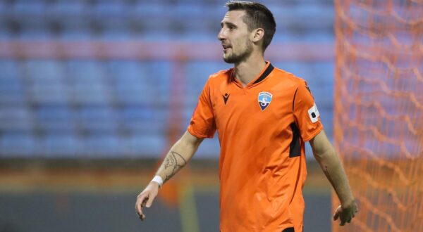 28.08.2021., stadion Subicevac, Sibenik - Hrvatski Telekom Prva liga, 07. kolo, HNK Sibenik - NK Istra 1961. Marin Jakolis. rPhoto: Luka Stanzl/PIXSELL