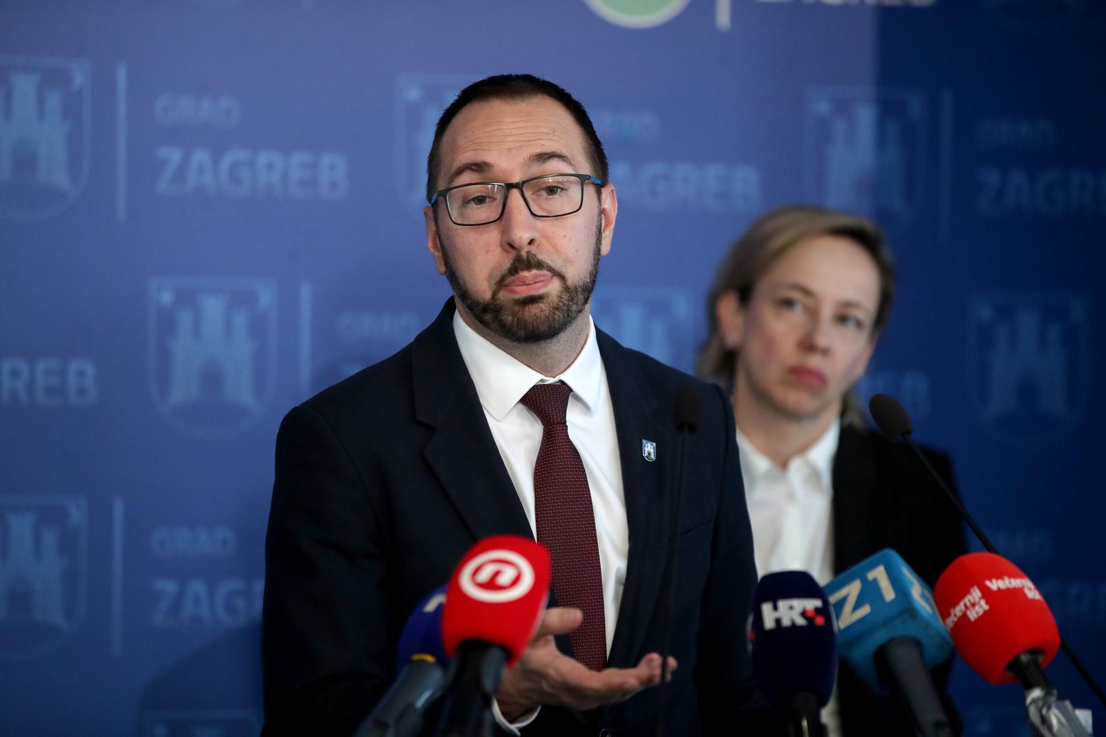 29.05.2024., Zagreb - Gradonacelnik Zagreba Tomislav Tomasevic odrzao je konferenciju za medije u zgradi Gradske uprave na temu Gradske plinare Zagreb opskrba. Photo: Luka Batelic/PIXSELL