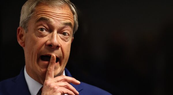 Leader of Reform UK Nigel Farage speaks to employees at Boneham and Turner Ltd, a tools manufacturer, during a visit to Ashfield in north England, on June 11, 2024, ahead of the UK general election of July 4.,Image: 880668309, License: Rights-managed, Restrictions: , Model Release: no, Credit line: Darren Staples / AFP / Profimedia
