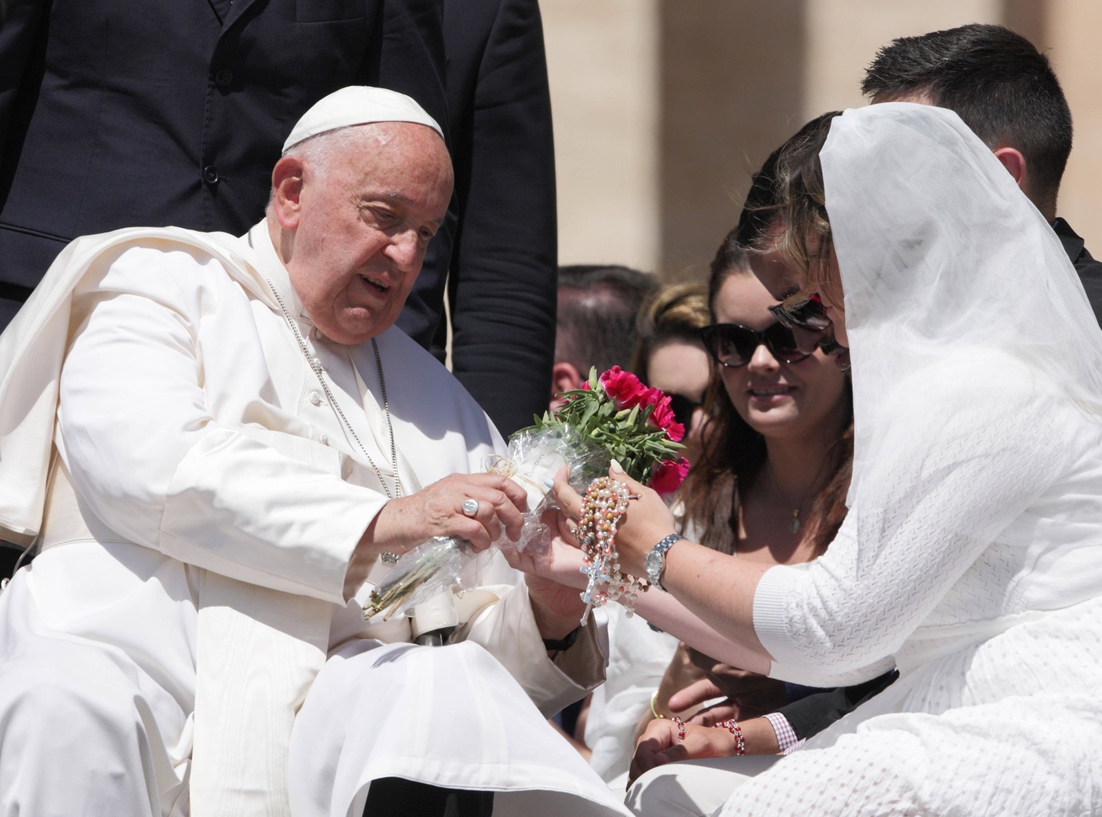 12/06/2024 Vatican City. Pope Francis during the General Audience in St. Peter's Square.//GALAZKA_EF9Q9872/Credit:Grzegorz Galazka/SIPA/2406121324,Image: 880932810, License: Rights-managed, Restrictions: , Model Release: no, Credit line: Grzegorz Galazka / Sipa Press / Profimedia