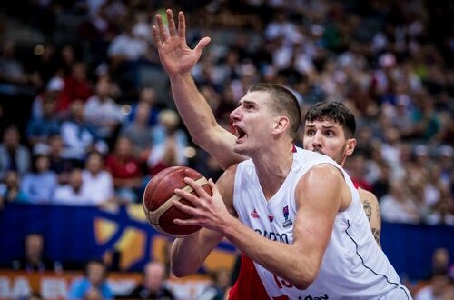 Mistrovství Evropy basketbalistů, zápas skupiny D: Srbsko - Polsko, 8. září 2022, O2 arena, Praha. Nikola Jokič ze Srbska.,Image: 720740512, License: Rights-managed, Restrictions: , Model Release: no, Credit line: Svoboda Jaroslav / ČTK / Profimedia