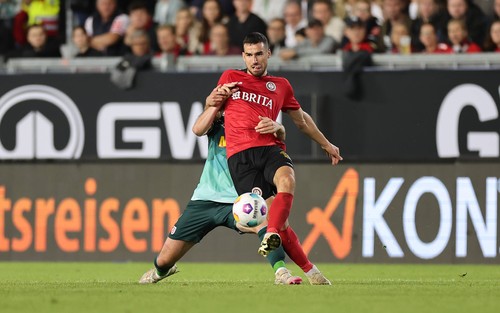 28.05.2024, xdcx, Fussball Relegation 2. Bundesliga - 3. Liga, SV Wehen Wiesbaden - SSV Jahn Regensburg, emspor, bespor, sespor, v.l., Ivan Prtajin SV Wehen Wiesbaden DFL/DFB REGULATIONS PROHIBIT ANY USE OF PHOTOGRAPHS AS IMAGE SEQUENCES AND/OR QUASI-VIDEO. *** 28 05 2024, xdcx, Soccer Relegation 2 Bundesliga 3 Liga, SV Wehen Wiesbaden SSV Jahn Regensburg, emspor, bespor, sespor, v l , Ivan Prtajin SV Wehen Wiesbaden DFL DFB REGULATIONS PROHIBIT ANY USE OF PHOTOGRAPHS AS IMAGE SEQUENCES AND OR QUASI VIDEO Copyright: HMBxMedia/Claus,Image: 877303839, License: Rights-managed, Restrictions: Credit images as "Profimedia/ IMAGO", Model Release: no, Credit line: HMB Media/Claus / imago sportfotodienst / Profimedia