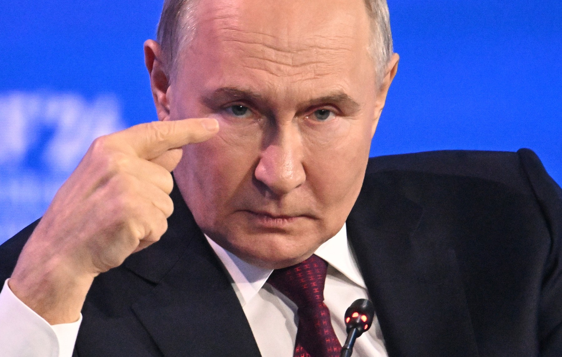 8701268 07.06.2024 Russian President Vladimir Putin attends a plenary session of the St. Petersburg International Economic Forum in St. Petersburg, Russia.,Image: 879688113, License: Rights-managed, Restrictions: Editors' note: THIS IMAGE IS PROVIDED BY RUSSIAN STATE-OWNED AGENCY SPUTNIK., Model Release: no, Credit line: Sergey Bobylev / Sputnik / Profimedia