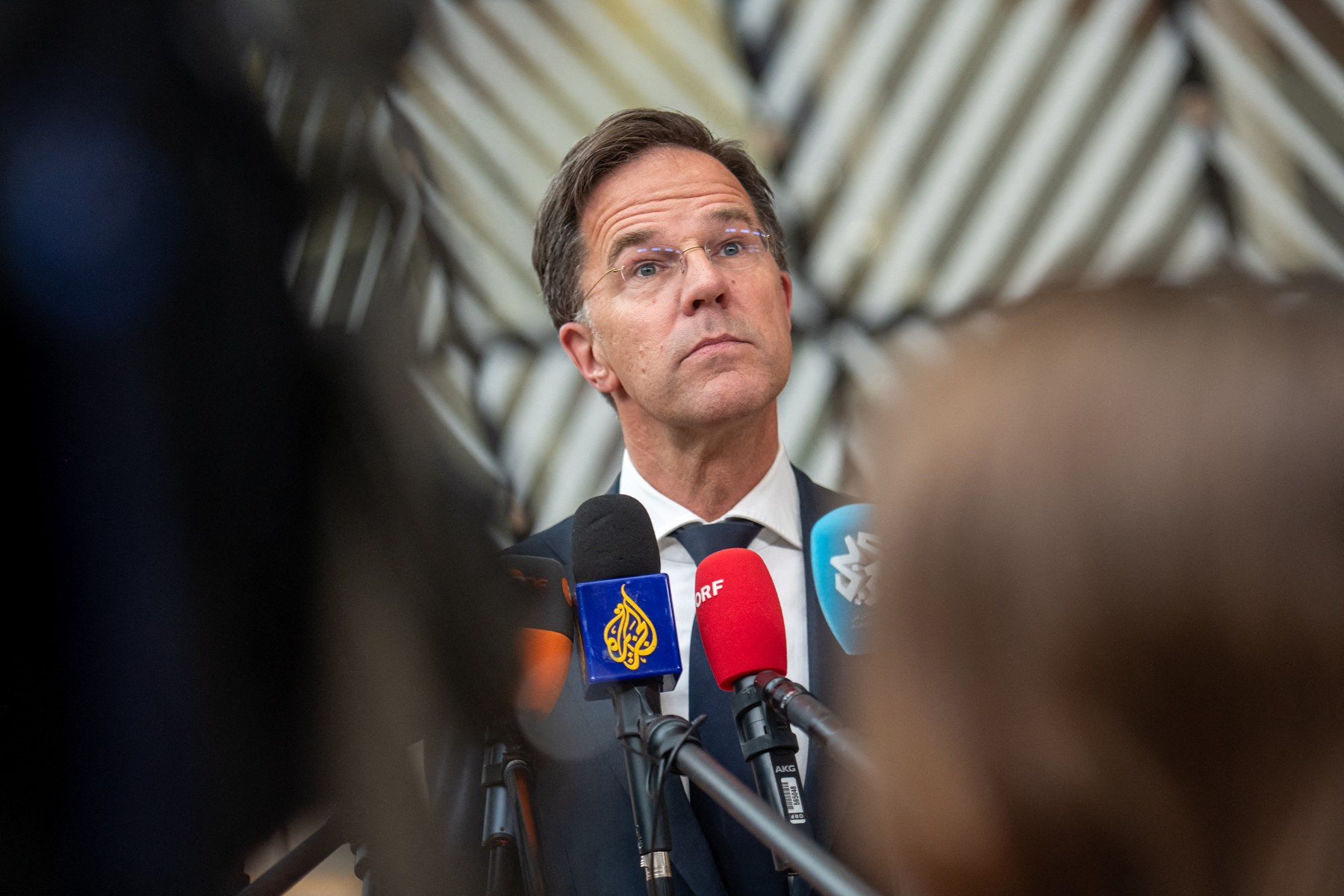 BRUSSELS - Outgoing Prime Minister Mark Rutte arrives for the informal EU summit. During the meeting, discussions will include the results of the European elections and the filling of top positions. ANP JONAS ROOSENS netherlands out - belgium out,Image: 882420589, License: Rights-managed, Restrictions: , Model Release: no, Credit line: JONAS ROOSENS / AFP / Profimedia