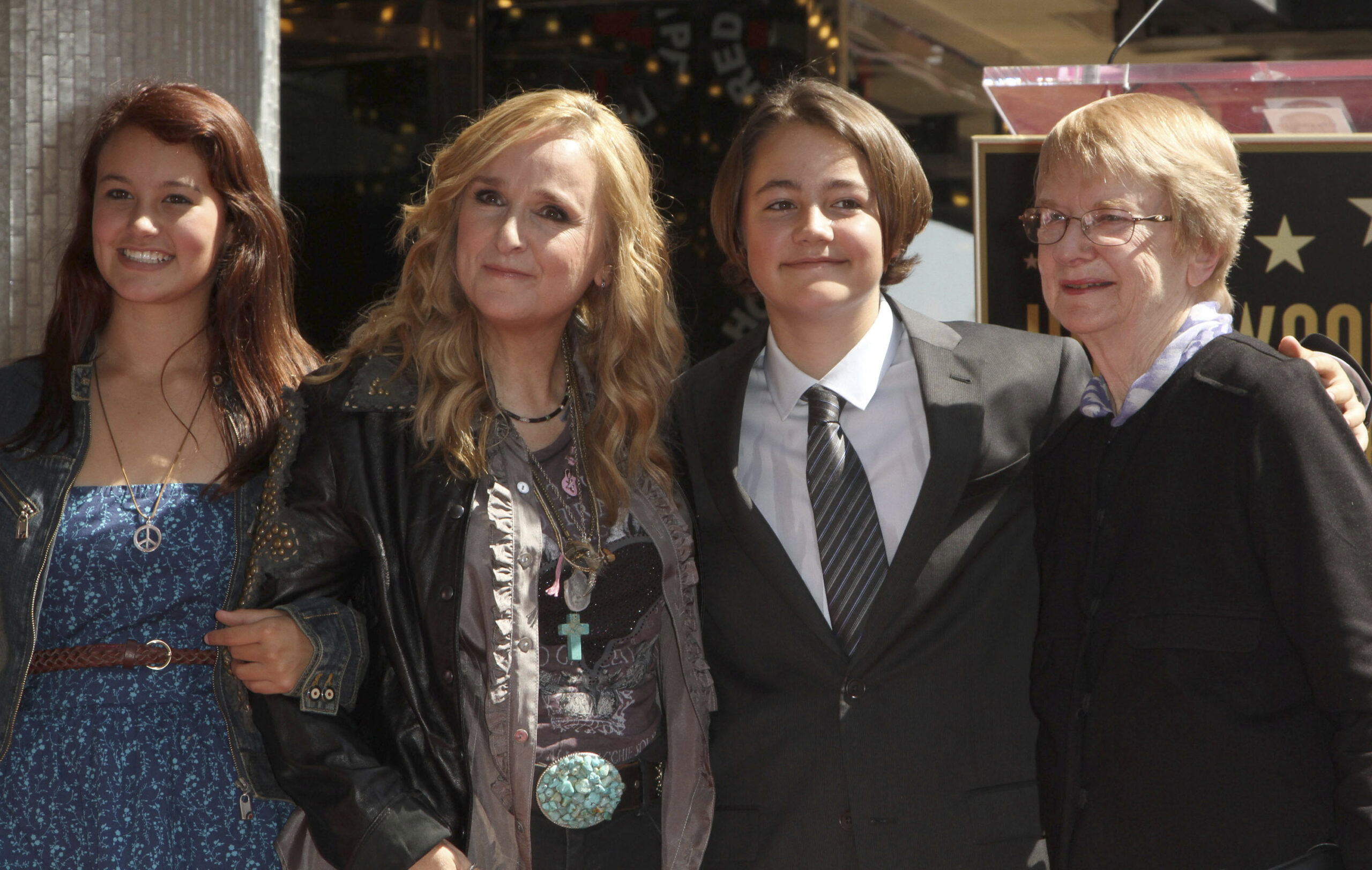 13 May 2020 - Beckett Cypher, Melissa Etheridge's son with her former partner Julie Cypher, has died of causes related to opioid addiction, at age 21. Cypher was born to Melissa Etheridge and filmmaker Julie Cypher in November 1998. The couple had another child, a daughter, Bailey Jean, 23, who was born in February 1997. The sperm for the Beckett and Bailey Jean Cypheridge was donated by music legend David Crosby. Cypher and Melissa Etheridge split in September 2000. File photo: 27 September 2011 - Hollywood, California - Melissa Etheridge with her Children and Mother. Melissa Etheridge Honored with a star on the Hollywood Walk of Fame Held at On Hollywood Blvd. Photo Credit: Kevan Brooks/AdMedia /MediaPunch /IPX