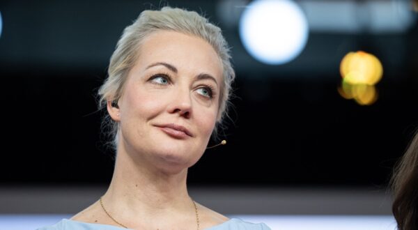 Yulia Navalnaya, widow of the late Kremlin opposition leader Alexei Navalny, reacts during the award ceremony for the Media freedom Prize during the Ludwig-Erhard summit in Gmund at lake Tegernsee, southern Germany, on April 19, 2024.,Image: 866141471, License: Rights-managed, Restrictions: , Model Release: no, Credit line: LUKAS BARTH / AFP / Profimedia