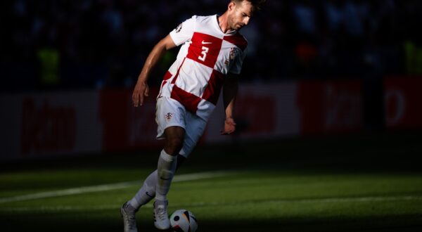 240615 Marin Pongracic of Croatia during the UEFA Euro 2024 Football Championship match between Spain and Croatia on June 15, 2024 in Berlin. 
Photo: Mathias Bergeld / BILDBYRÅN / kod MB / MB0935
fotboll football soccer fotball fotbolls-em europamästerskap em uefa euro uefa european football championship euro 2024 spanien spain kroatien croatia bbeng,Image: 881907472, License: Rights-managed, Restrictions: Sweden, Norway, Finland and Denmark must be OUT, Model Release: no, Credit line: MATHIAS BERGELD / Bildbyran Photo Agency / Profimedia