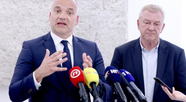 04.07.2024., Zagreb - Nakon sjednice Odbora za nacionalnu sigurnost izjave za medije dali su Ranko Ostojic i Daniel Markic. Photo: Patrik Macek/PIXSELL