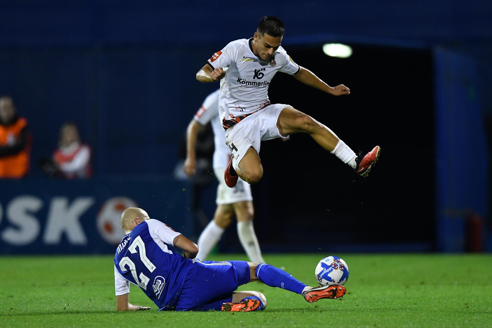 05.08.2023., stadion Maksimir, Zagreb - SuperSport HNL, 03. kolo, GNK Dinamo - HNK Gorica. Josip Misic, Josip Mitrovic Photo: Josip Regovic/PIXSELL