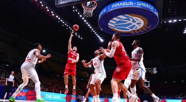 06.07.2024., Grcka,Pirej - Kvalifikacijski kosarkaski turnir za Olimpijske igre u Parizu, polufinale, Dominikanska Republika  - Hrvatska.  Photo: Klodian Lato/EUROKINISSI/PIXSELL