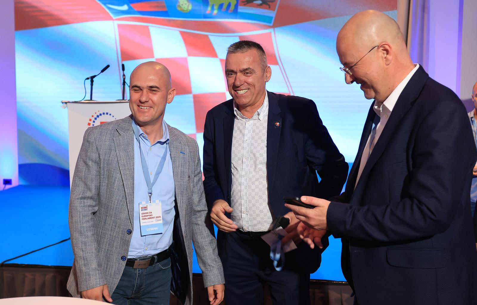 09.06.2024., Hotel International, Zagreb - Docek rezultata izbota za Europski parlament u  stozeru Domovinskog pokreta. Photo: Marko Prpic/PIXSELL