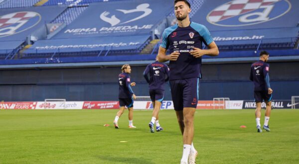 09.10.2023., Zagreb - Trening hrvatske nogometne reprezentacije na stadionu Maksimir uoci utakmica kvalifikacija za Europsko prvenstvo protiv Turske i Walesa. Dion Drena Beljo Photo: Luka Stanzl/PIXSELL