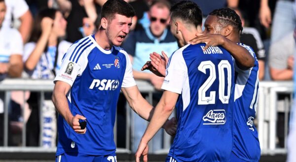 22.05.2024., stadion Rujevica, Rijeka - Uzvratna utakmica finala SuperSport Hrvatskog nogometnog kupa, HNK Rijeka - GNK Dinamo. Petar Sucic, Arber Hoxha Photo: Marko Lukunic/PIXSELL