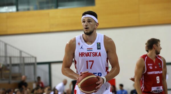 28.08.2022., Opatija - Kosarska utakmica Hrvatska-Svicarska. Pretkvalifikacijska utakmica za Europsko prvenstvo. Karlo Matkovic. Photo: Goran Kovacic/PIXSELL