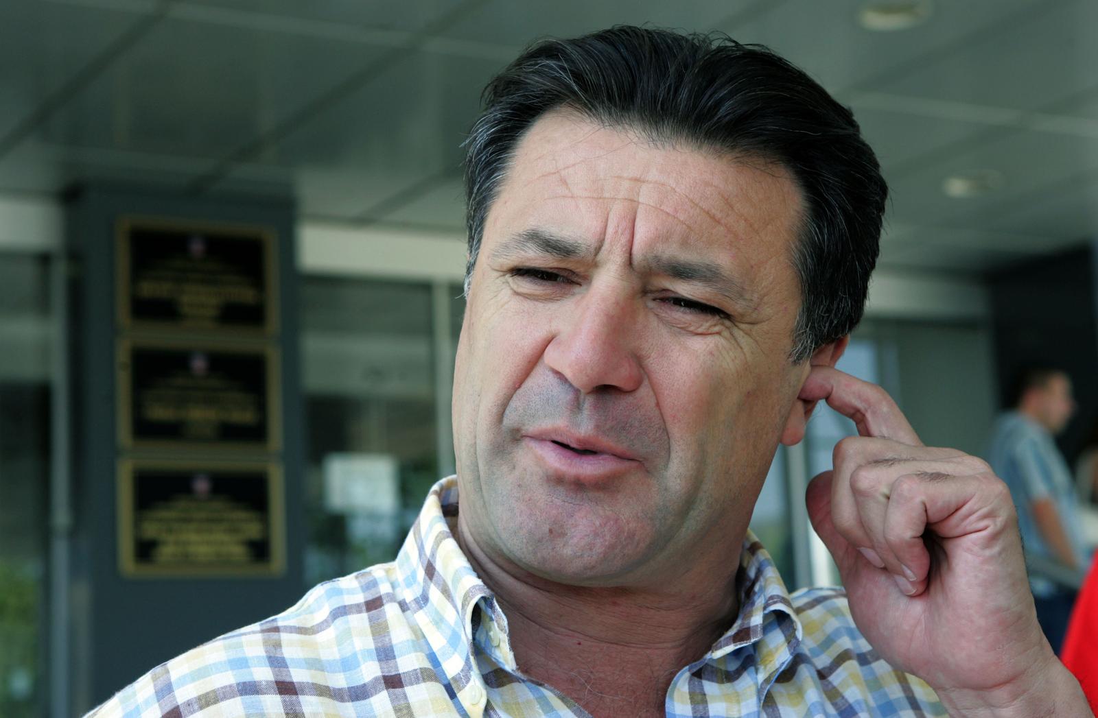 13.06.2005., Zagreb - Zdravko Mamic dao iskaz na MUP-u nakon sto je 11. lipnja u zagrebackom naselju Trnje nepoznati pocinitelj s vise hitaca iz vatrenog oruzja usmrtio je menadzera Dinu Pokrovca.

 Photo: strukisa/PIXSELL