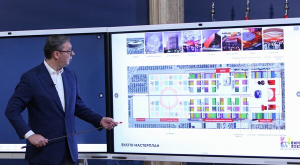 24, June, 2024, Belgrade -Public address of the President of the Republic of Serbia, Aleksandar Vucic, regarding the plans for EXPO 2027, the national stadium and other economic and social topics. Aleksandar Vucic. Photo: M.K./ATAImages

24, jun, 2024, Beograd - Obracanje javnosti predsednika Republike Srbije Aleksandra Vucica povodom planova za EXPO 2027, nacionalnom stadionu i drugim ekonomskim i socijalnim temama. Photo: M.K./ATAImages Photo: F.S./ATAImages/PIXSELL