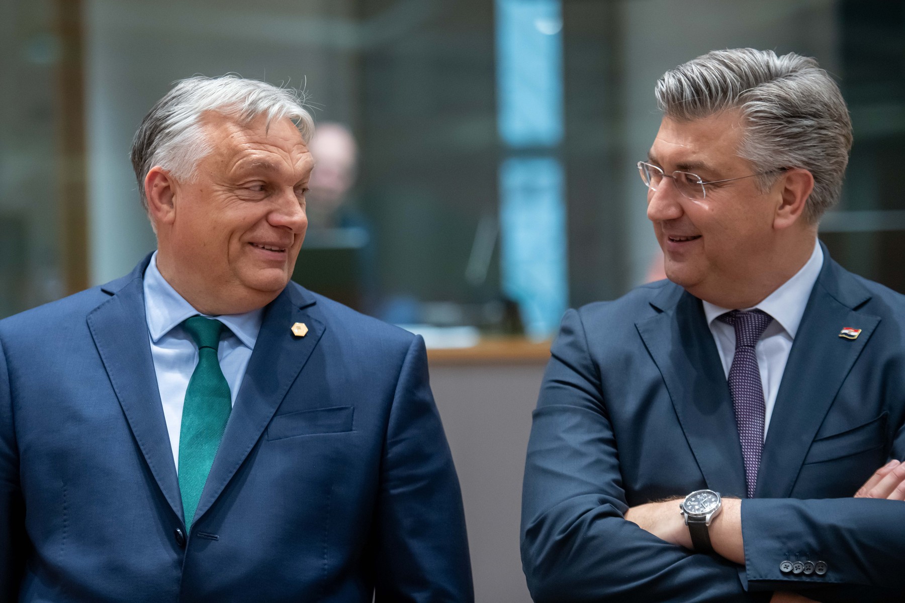 BRUSSELS - Prime Minister of Hungary Viktor Orban and Prime Minister of Croatia Andrej Plenkovic at the round table during the informal EU summit. During the meeting, discussions will include the results of the European elections and the filling of top positions. ANP JONAS ROOSENS netherlands out - belgium out,Image: 882447039, License: Rights-managed, Restrictions: *** World Rights Except Belgium, France, Germany, The Netherlands, and The UK *** BELOUT DEUOUT FRAOUT GBROUT NDLOUT, Model Release: no, Credit line: ANP / ddp USA / Profimedia