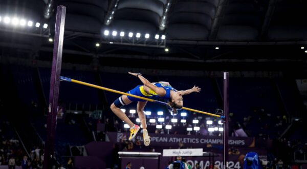 Leichtathletik-Europameisterschaften Rom, 09.06.2024 Yaroslava MAHUCHIKH UKR during the high jump final at the European Athletics Championships on June 09, 2024 in Rome. *** European Athletics Championships Rome, 09 06 2024 Yaroslava MAHUCHIKH UKR during the high jump final at the European Athletics Championships on June 09, 2024 in Rome Copyright: xBEAUTIFULxSPORTS/OlafxRellischx,Image: 882690468, License: Rights-managed, Restrictions: Credit images as "Profimedia/ IMAGO", Model Release: no, Credit line: BEAUTIFUL SPORTS/Olaf Rellisch / imago sportfotodienst / Profimedia