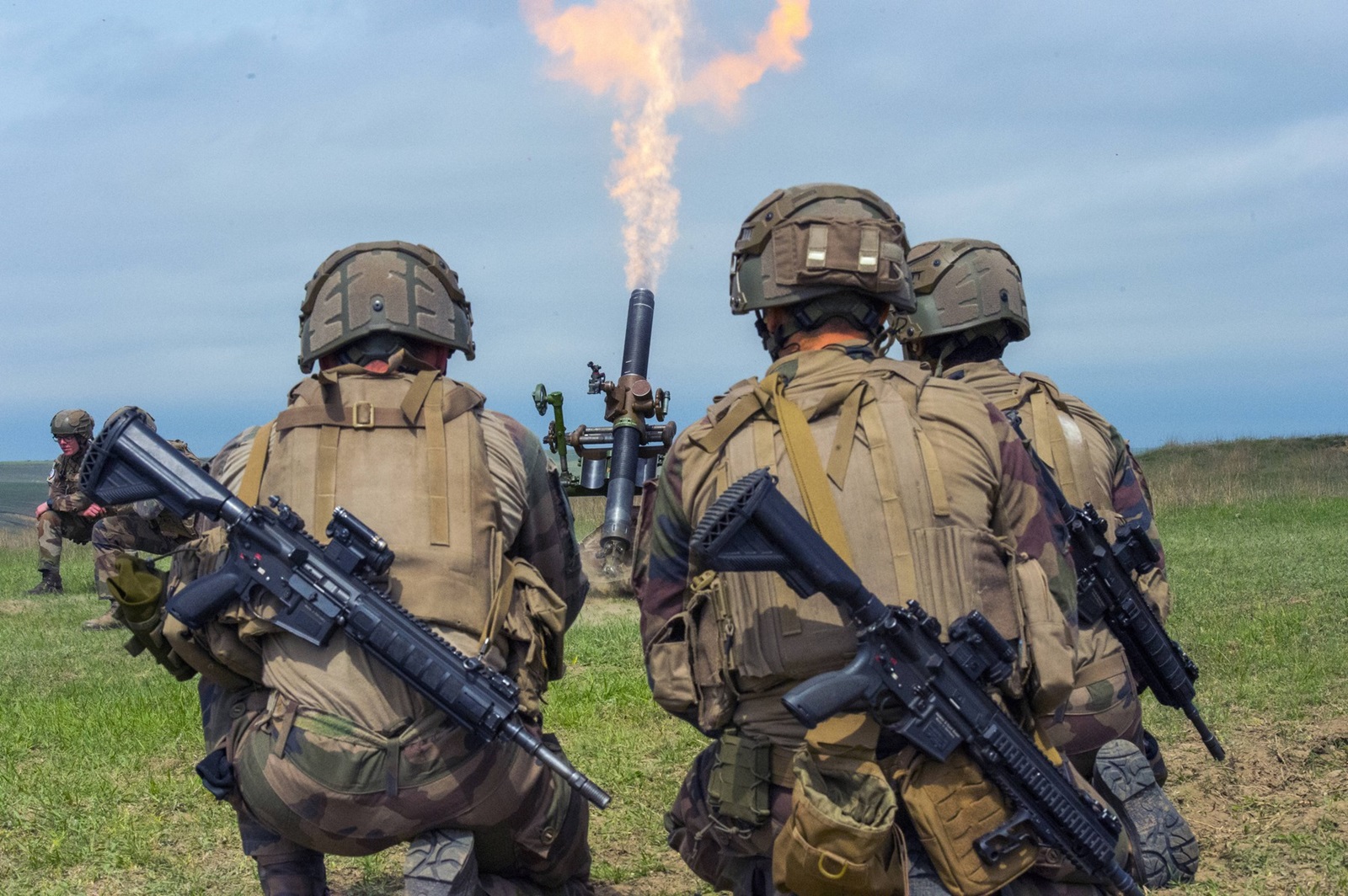 Following the invasion of Ukraine by Russia in 2022, NATO bolstered its presence on the Eastern flank of Europe to support allied countries in case the conflict spilled over their borders. In Romania, France leads the forces of the North Atlantic Treaty Organization under the name of Mission Eagle. On April 17, 2024, a joint artillery firing exercise involving French forces and the Romanian army took place on a military range near the Black Sea and the Danube, a few kilometers from Ukraine and the Republic of Moldova. On the Romanian side, 120mm mortars were in action, while on the French side, two CAESAR self-propelled guns fired their 155mm barrels, accompanied by a battery of two 120mm mortars.//TIRATJEANCHRISTIAN_sipa.11852/Credit:Jean-Christian Tirat/SIPA/2404191052,Image: 866119709, License: Rights-managed, Restrictions: , Model Release: no, Credit line: Jean-Christian Tirat / Sipa Press / Profimedia