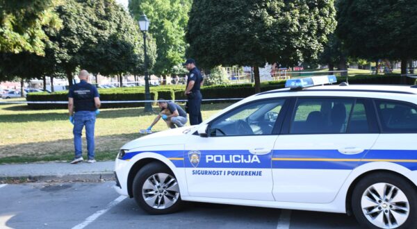 16.08.2024., Bjelovar - Na Trgu hrvatskih branitelja kod tzv. labirinta nocas je doslo do tjelesnog sukoba vise osoba i uporabe vatrenog oruzja. U sukobu je 6 osoba zadobilo ozljede od kojih je jedna osoba zadobila prostrjelnu ranu na vratu. Ocevid je u tijeku nakon cega ce biti poznati detalji. Photo: Damir Spehar/PIXSELL
