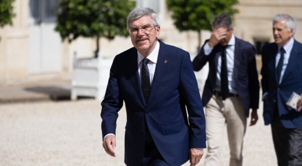 International Olympic Committee (IOC) President Thomas Bach attend a meeting held by French President for stakeholders who contributed to the organising and hosting of the 2024 Paris Olympic Games at the Elysee Palace in Paris, France, August 12, 2024.,Image: 897993692, License: Rights-managed, Restrictions: , Model Release: no, Credit line: Lafargue Raphael/ABACA / Abaca Press / Profimedia