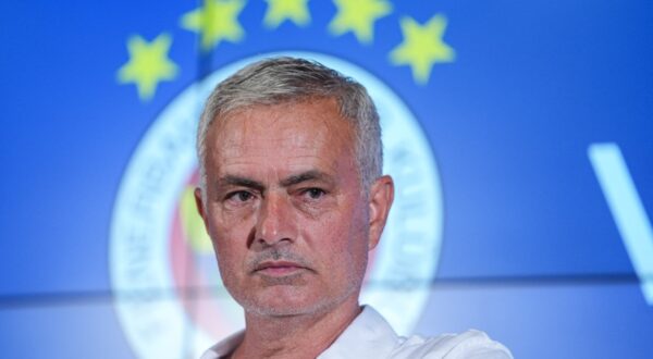 ISTANBUL, TURKIYE - AUGUST 13: Fenerbahce's head coach Jose Mourinho holds a press conference following the UEFA Champions League 3rd qualifying second-leg football match between Fenerbahce and Lille at Ulker Stadium in Istanbul, Turkiye on August 13, 2024. Cemal Yurttas / Anadolu/ABACAPRESS.COM,Image: 898400939, License: Rights-managed, Restrictions: , Model Release: no, Credit line: AA/ABACA / Abaca Press / Profimedia