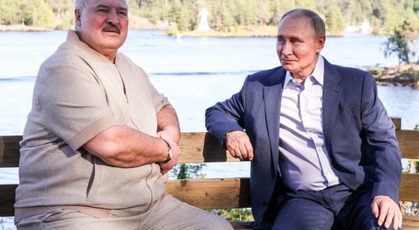 RUSSIA, REPUBLIC OF KARELIA - JULY 26, 2024: Russia's President Vladimir Putin (R) and Belarus' President Alexander Lukashenko talk after visiting the Chapel of the Valaam Icon of the Mother of God on Svetly Island. Alexander Kazakov/Russian Presidential Press and Information Office/TASS,Image: 892632885, License: Rights-managed, Restrictions: , Model Release: no, Credit line: Alexander Kazakov / TASS / Profimedia