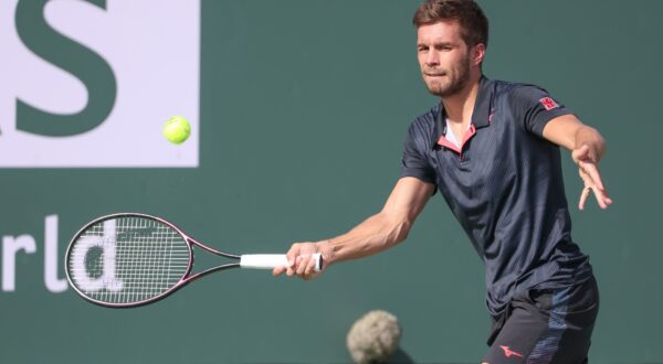 INDIAN WELLS, CA - MARCH 10: Nikola Mektic (CRO) hits a forehand during the BNP Paribas Open on March 10, 2024 at Indian Wells Tennis Garden in Indian Wells, CA.,Image: 855678032, License: Rights-managed, Restrictions: FOR EDITORIAL USE ONLY. Icon Sportswire (A Division of XML Team Solutions) reserves the right to pursue unauthorized users of this image. If you violate our intellectual property you may be liable for: actual damages, loss of income, and profits you derive from the use of this image, and, where appropriate, the costs of collection and/or statutory damages up to $150,000 (USD)., Model Release: no, Credit line: George Walker/Icon Sportswire / Newscom / Profimedia