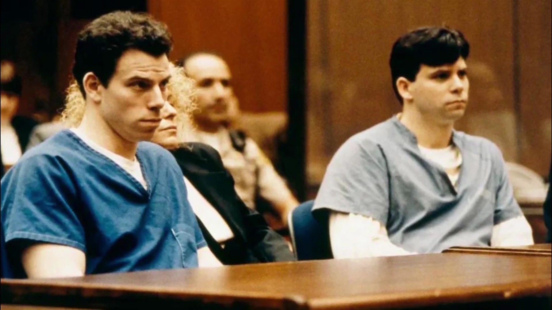 na,   - Netflix have two shows on the Menendez brothers - Monsters: The Lyle and Erik Menendez Story and 'The Menendez Brothers' documentary

'Monsters' is the second season of the American biographical crime drama television series Monster, created by Ryan Murphy and Ian Brennan for Netflix. This season centers on the 1989 murders of JosŽ (Javier Bardem) and Kitty MenŽndez (Chlo‘ Sevigny), who were killed by their sons, Lyle (Nicholas Alexander Chavez) and Erik (Cooper Koch)       ---------         

*

USA: +1 310 798 9111 / usasales@backgrid.com

*Pictures Containing Children Please Pixelate Face Prior To Publication*,Image: 911120707, License: Rights-managed, Restrictions: RIGHTS: WORLDWIDE EXCEPT IN UNITED STATES, Model Release: no, Pictured: Menendez Brothers, Credit line: BACKGRID / Backgrid UK / Profimedia