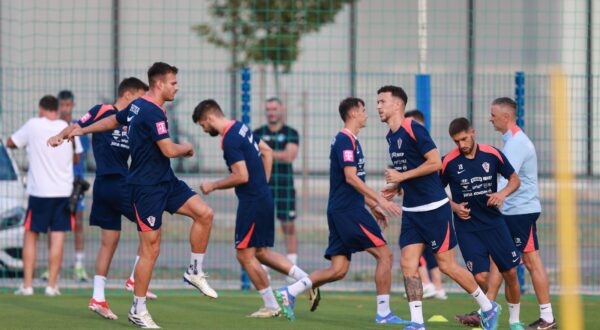 06.09.2024., Osijek - Trening hrvatskih nogometnih reprezentativaca na Opus Areni. Marin Pongracic, Ivan Perisic, Luka Ivanusec Photo: Davor Javorovic/PIXSELL