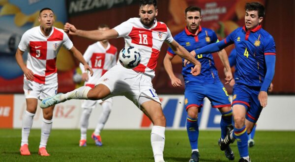 11.10.2024., Gradski stadion Ivan Kusek Apas, Koprivnica - Kvalifikacije za UEFA Europsko U-21 prvenstvo, skupina G, Hrvatska - Andora.
Photo: Vjeran Zganec Rogulja/PIXSELL Photo: Vjeran Zganec Rogulja/PIXSELL