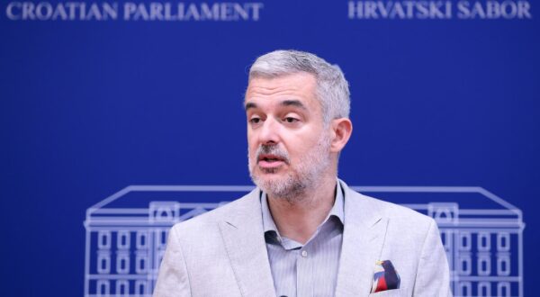 12.07.2024., Zagreb - Na konferenciji za medije odrzanoj u Saboru o aktualnim temama govorio je Nino Raspudic. Photo: Patrik Macek/PIXSELL