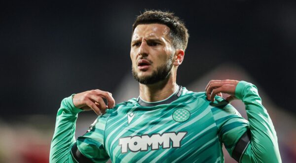 17.02.2024., Zagreb - stadion Kranjceviceva, Zagreb - SuperSport HNL, 23. kolo, NK Rudes - HNK Hajduk. Leon Dajaku Photo: Luka Stanzl/PIXSELL