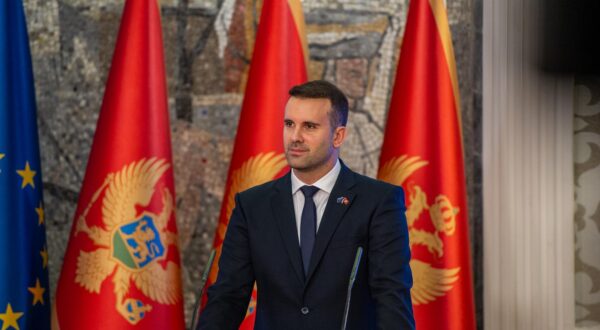 26, October, 2024, Podgorica - Press conference of the Prime Minister of Montenegro Milojko Spajic and the President of the European Commission Ursula Von Der Leyen. Milojko Spajic.    

26, oktobar, 2024, Podgorica - Konferencija za medije premijera Crne Gore Milojka Spajica i predsednica Evropske komisije Ursule Fon Der Lajen. Photo: R.R./ATAImages Photo: R.R./ATAImages/PIXSELL