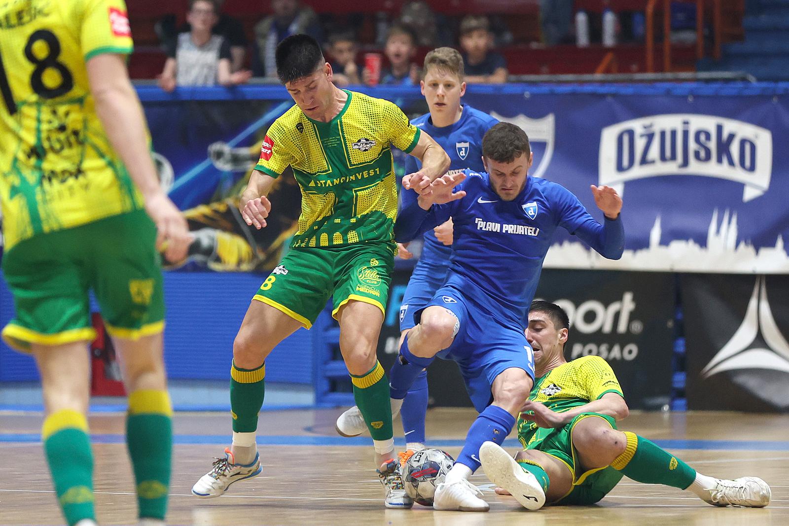 28.04.2024., Dom sportova, dvorana 2, Zagreb - 1. HMNL, polufinale, cetvrta utakmica, MNK Futsal Dinamo - MNK Stanoinvest Futsal Pula. Photo: Goran Stanzl/PIXSELL