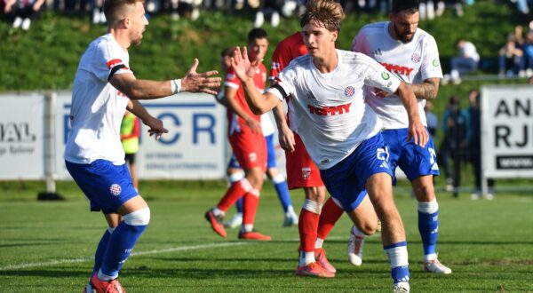 30.10.2024., Bjelovar - Gradski stadion Bjelovar,  1/8 finala SuperSport Hrvatskog nogometnog kupa: NK Mladost Zdralovi - HNK Hajduk. Rokas Pukstas. Photo: Vjeran Zganec Rogulja/PIXSELL