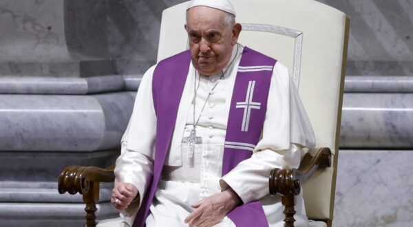 October 1, 2024, Vatican City, VATICAN: Pope Francis during a penitential vigil in preparation of the opening session of the 16th Ordinary General Assembly of the Synod of Bishops, Vatican 1 October 2024. ANSA/FABIO FRUSTACI,Image: 914765722, License: Rights-managed, Restrictions: * Italy Rights Out *, Model Release: no, Credit line: Fabio Frustaci / Zuma Press / Profimedia
