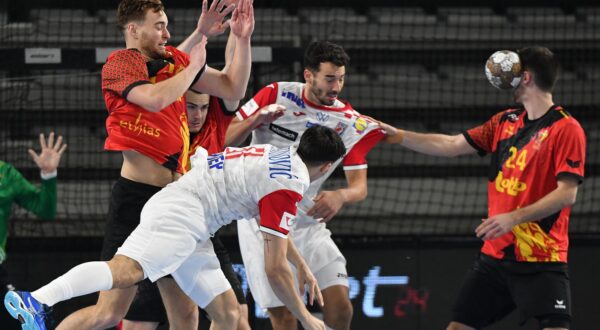 07.11.2024., Gradska sportska dvorana, Varazdin - Kvalifikacije za Europsko musko rukometno prvenstvo 2026. godine, skupina 5, 01. kolo, Hrvatska - Belgija. Ivan Martinovic Photo: Vjeran Zganec Rogulja/PIXSELL