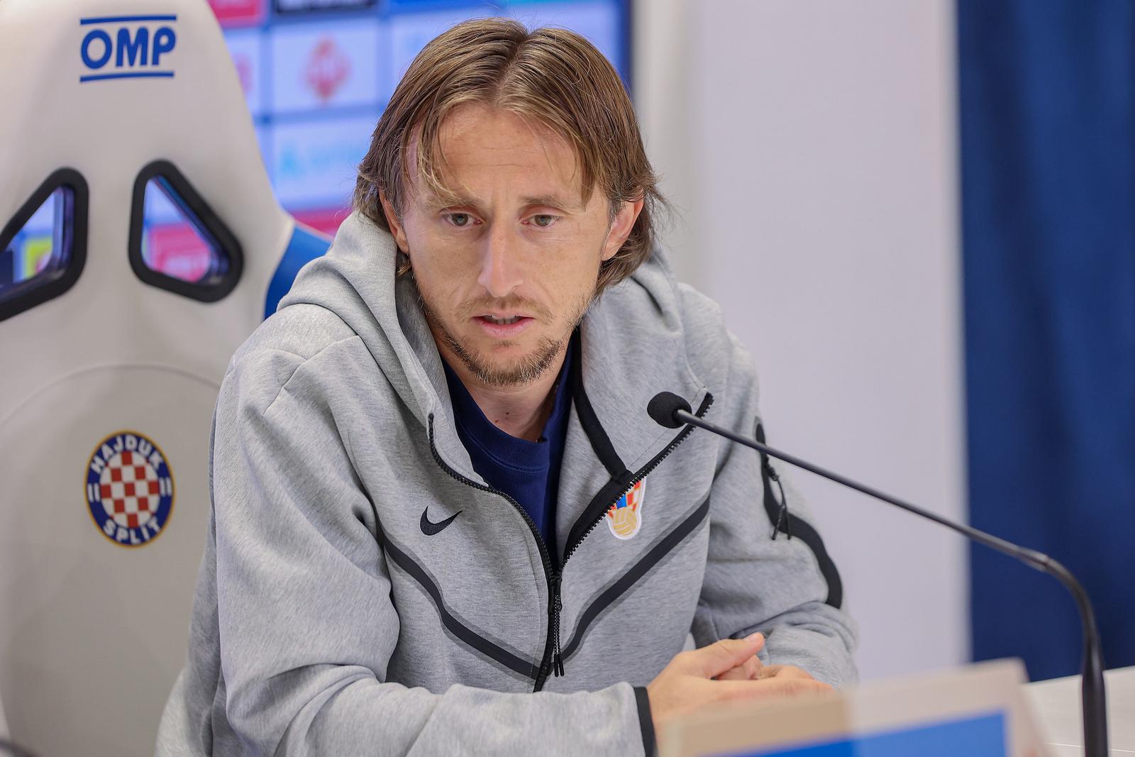 17.11.2024., Split- Poljud, konferencija za medije hrvatske nogometne reprezentacije pred utakmicu Lige nacija Hrvatska - Portugal. Zlatko Dalic, Luka Modric Photo: Ivana Ivanovic/PIXSELL