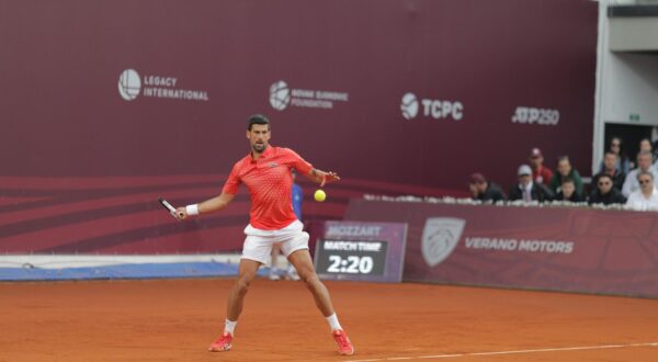 18.04.2023., Centralni teren Nacionalnog teniskog kompleksa u parku Mladen Stojanovic, Banjaluka (BiH) – Novak Djokovic izgubio Dusana Lajovica rezultatom 2:0 u setovima.

 Photo: Dejan Rakita/PIXSELL