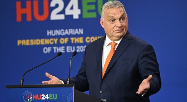 Hungary's Prime Minister Viktor Orban attends a joint press conference with the European Council President and President of the European Commission at the end of an Informal Meeting of Heads of State or Government of the European Union in Budapest, Hungary, on November 8, 2024. The fifth meeting of the European Political Community will see leaders from across Europe in Budapest and will address security challenges, including the war in Ukraine and the ongoing escalation in the Middle East.,Image: 931960920, License: Rights-managed, Restrictions: , Model Release: no, Credit line: Attila KISBENEDEK / AFP / Profimedia