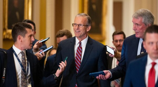 UNITED STATES - NOVEMBER 13: Sen. John Thune, R-S. Dak., arrives for the Senate Republicans leadership election in the Capitol on Wednesday, November 13, 2024. (Bill Clark/CQ Roll Call/Sipa USA),Image: 934026437, License: Rights-managed, Restrictions: *** World Rights *** Minimum Rates Apply in the US: $75 for Print, $20 for Web ***, Model Release: no, Credit line: CQ-Roll Call / ddp USA / Profimedia