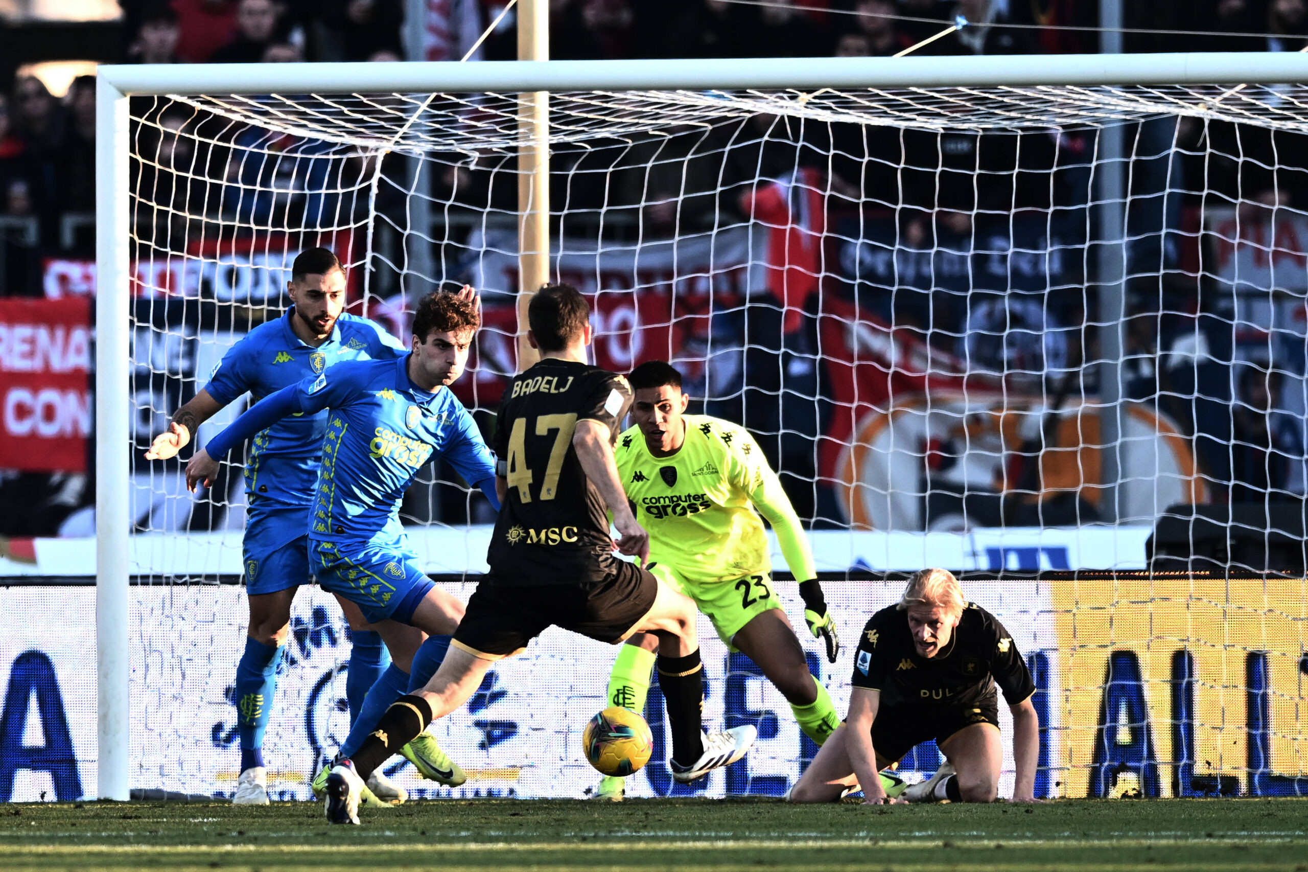 Mp Empoli 28/12/2024 - campionato di calcio serie A / Empoli-Genoa / foto Matteo Papini/Image nella foto: gol Milan Badelj PUBLICATIONxNOTxINxITA