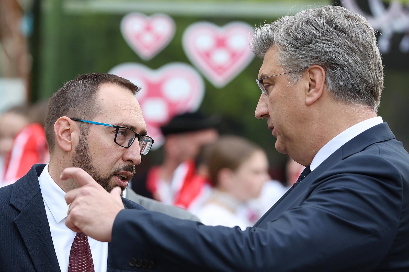 09.05.2024., Zagreb - Proslava Dana Europe na Europskom trgu u organizaciji Predstavnistva Europske komisije u Hrvatskoj. gradonacelnik Zagreba Tomislav Tomasevic, predsjednik Vlade Andrej Plenkovic Photo: Goran Stanzl/PIXSELL