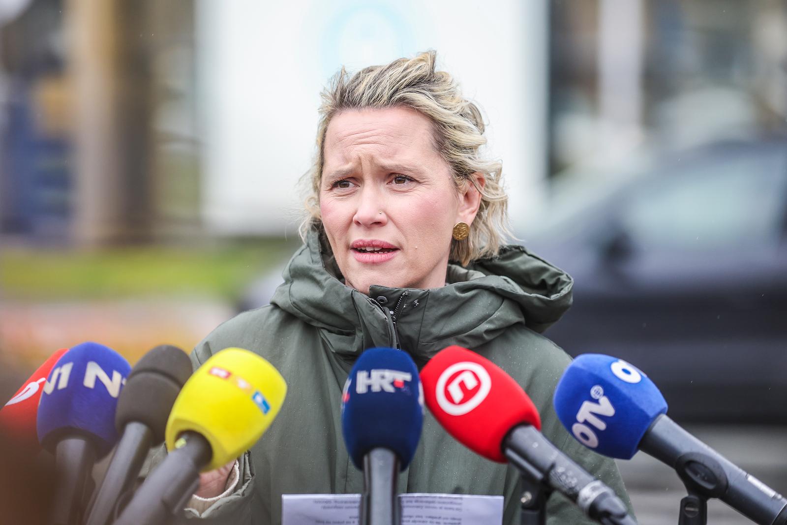 11.12.2024., Zagreb - Kandidatkinja stranke Mozemo za predsjednicu RH Ivana Kekin odrzala je konferenciju za medije o privatizaciji zdravstva u Hrvatskoj. Photo: Slavko Midzor/PIXSELL