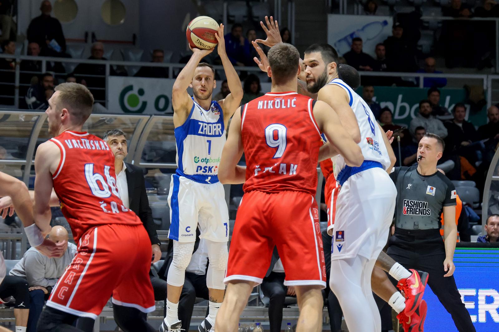 12.12.2024., Zadar - AdmiralBet ABA liga, 12. kolo: KK Zadar - KK Borac Photo: Sime Zelic/PIXSELL